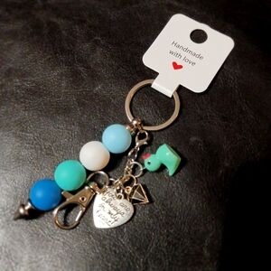 Handmade Multicolor Keychain with Charms